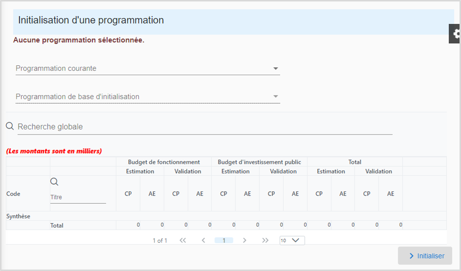 Programmation